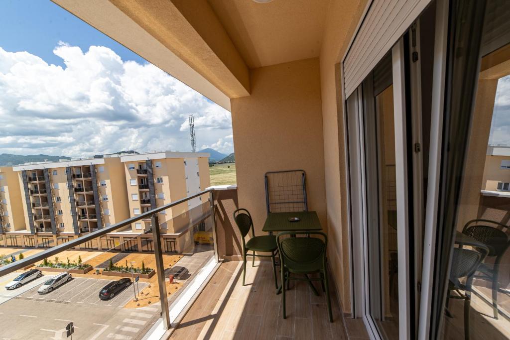 Balkón nebo terasa v ubytování Apart Kraft