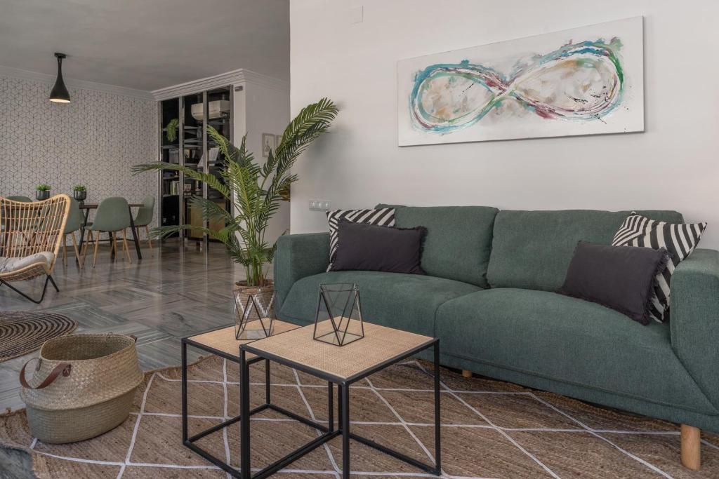 Posezení v ubytování tuGuest Gran Vía 24 Apartment