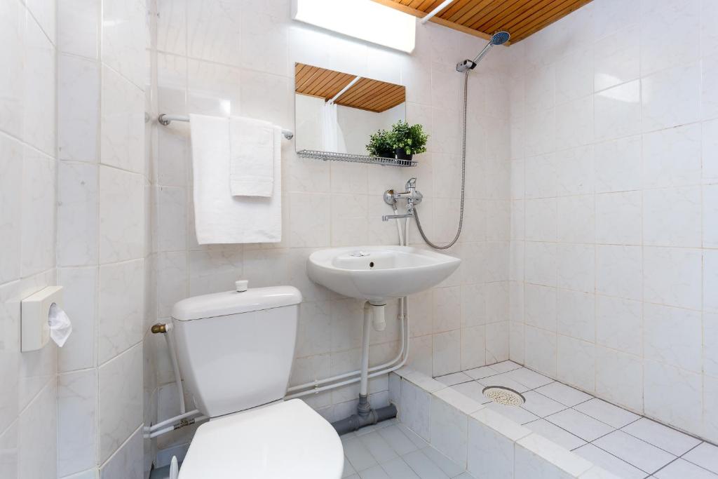 Koupelna v ubytování Hotel Dzingel