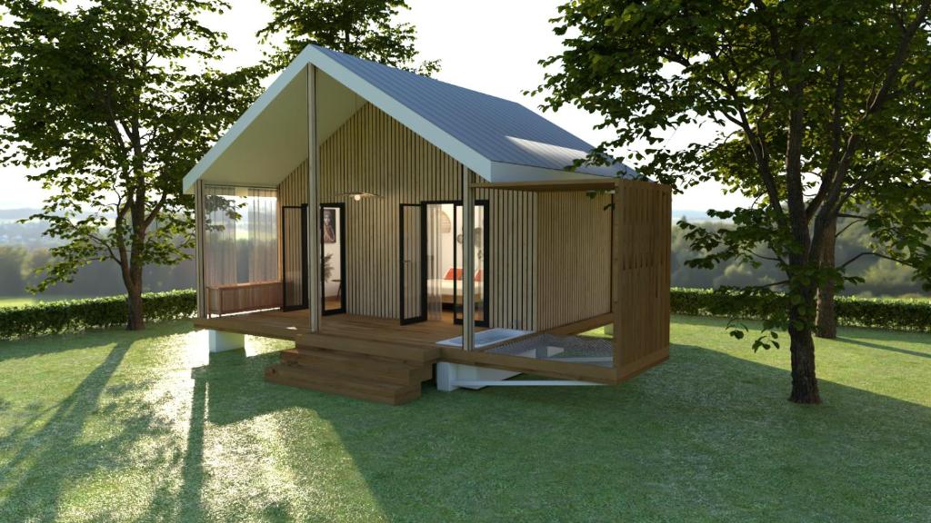 a rendering of a tiny house in a garden at Heritage Ecolodge in Le Tampon
