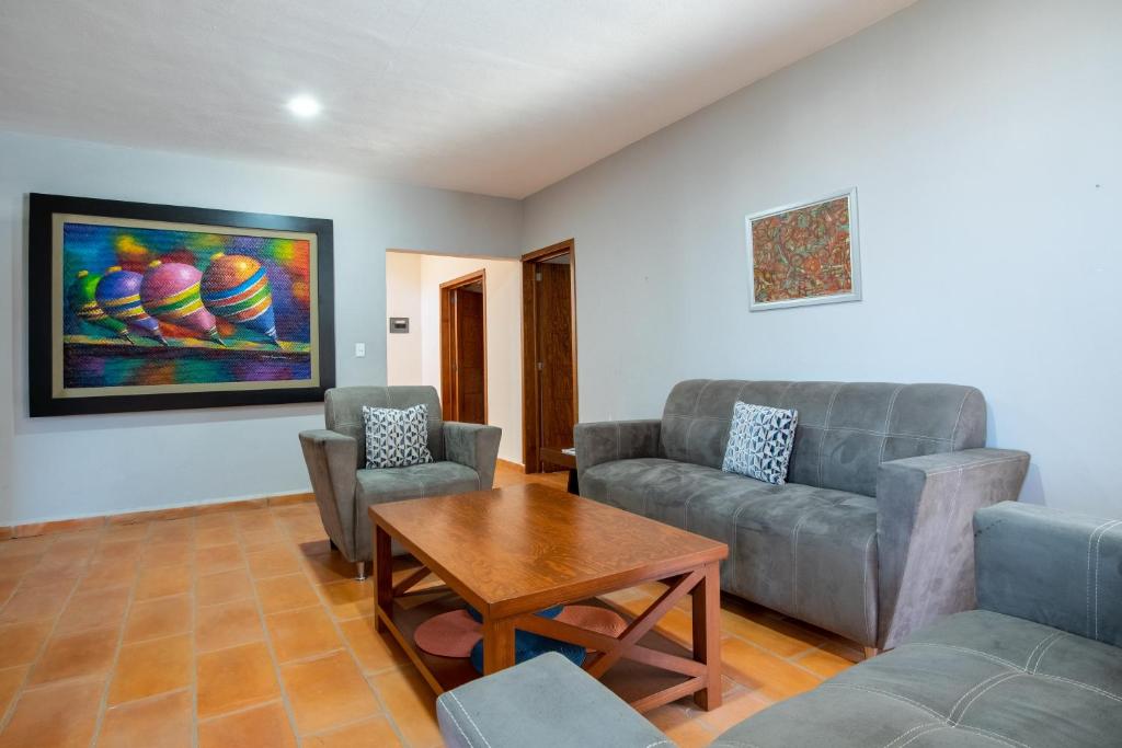 Posezení v ubytování Casa de Tillie