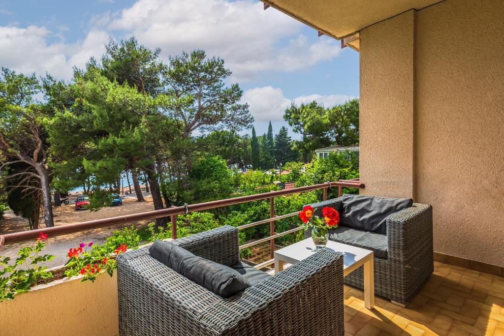 Balkón nebo terasa v ubytování Apartments Agneza Tucepi