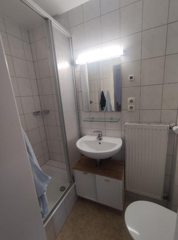 Koupelna v ubytování Gasthaus L&A Kunz