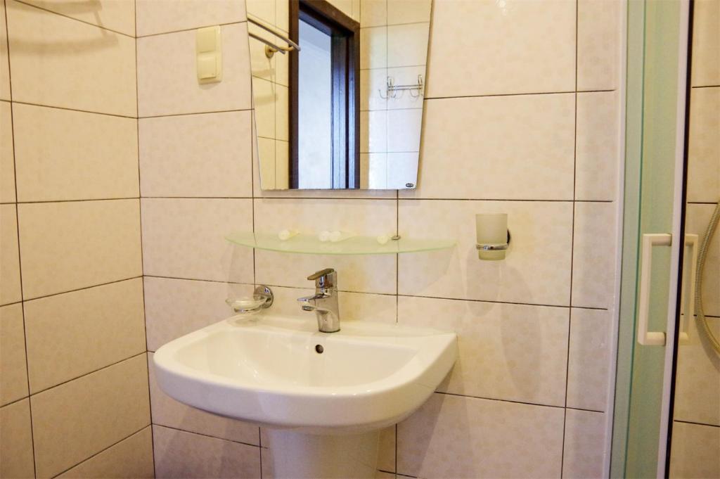 Koupelna v ubytování Hotel Marinara