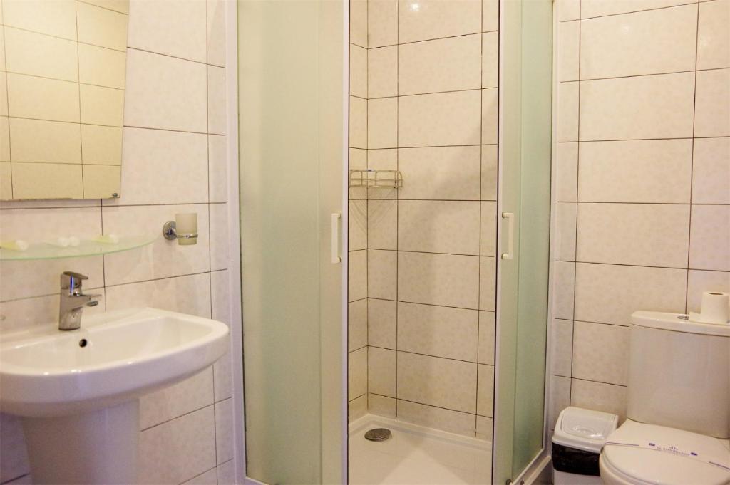 Koupelna v ubytování Hotel Marinara