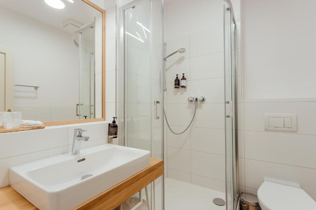 A bathroom at Boutique Hotel Siglisberg