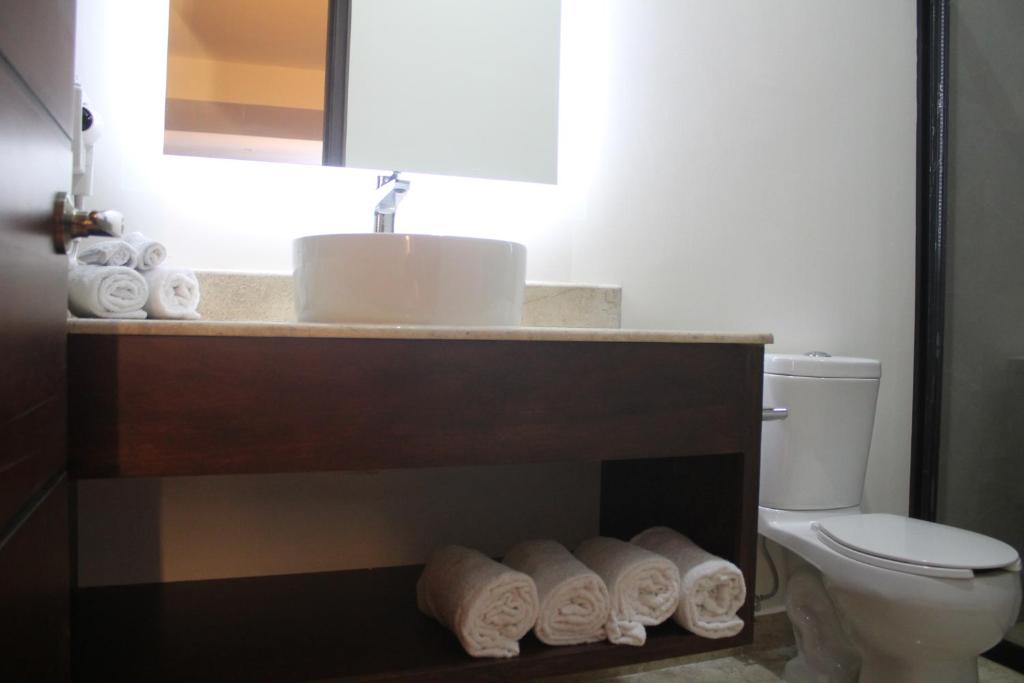 Koupelna v ubytování Hotel veinti 3 Tapachula