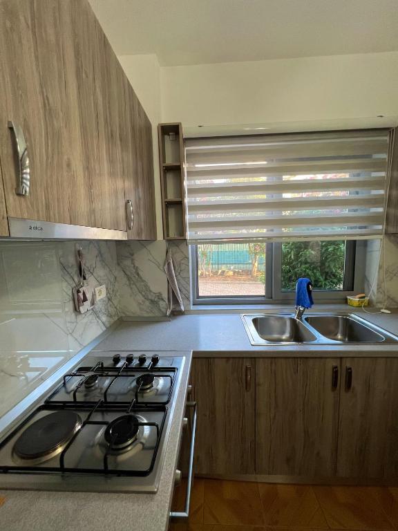 Kuchyň nebo kuchyňský kout v ubytování Apartment Kune, Shëngjin 2