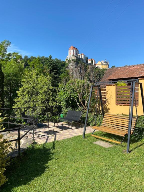 Zahrada ubytování Pension Hamry