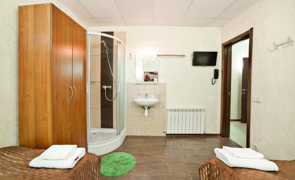 Koupelna v ubytování Hotel Marinara