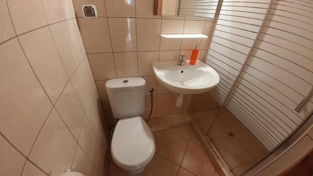 Koupelna v ubytování Na Wzgórzu