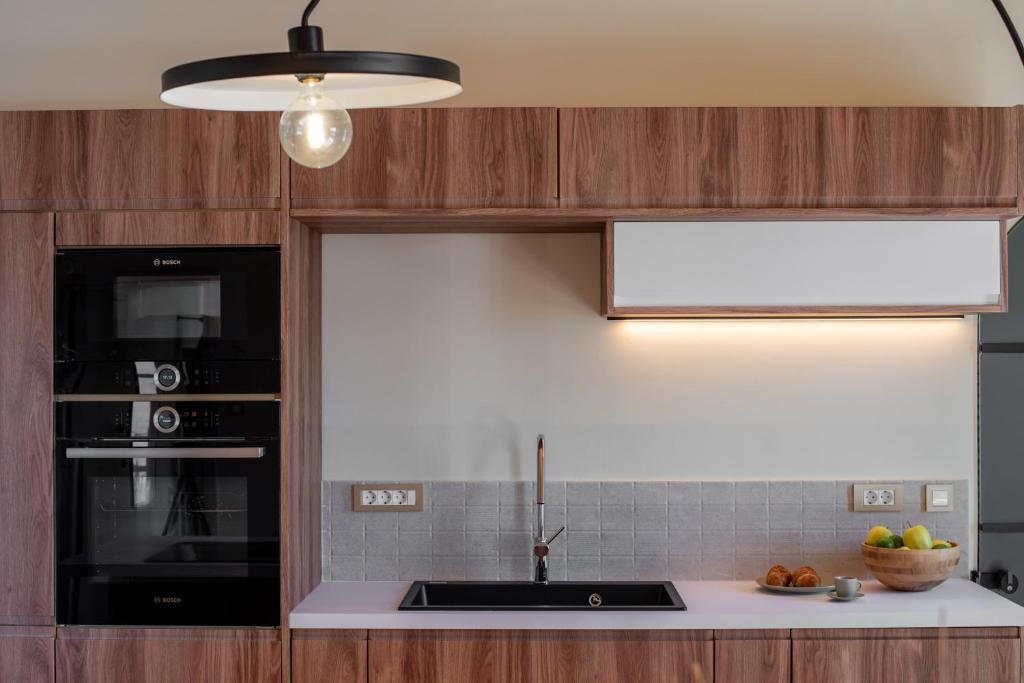 Kuchyň nebo kuchyňský kout v ubytování J&C Luxury Villa