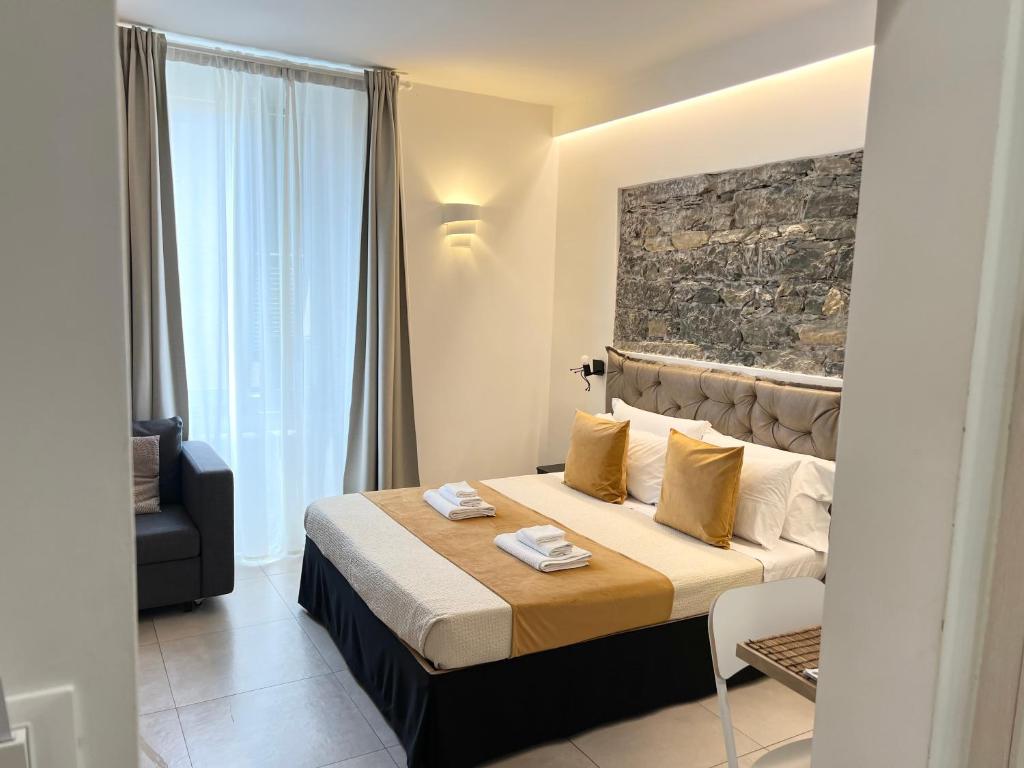 Postel nebo postele na pokoji v ubytování Sunset rooms