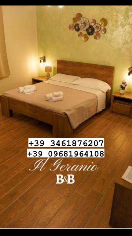 Postel nebo postele na pokoji v ubytování Il Geranio b&b