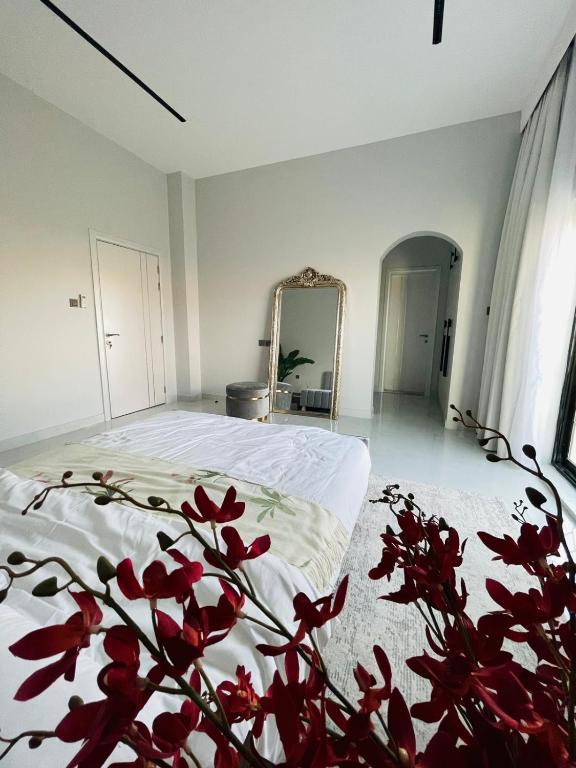 Postel nebo postele na pokoji v ubytování ِALMABEET Resort
