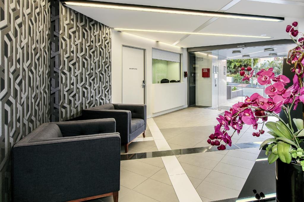 Posezení v ubytování Code Apartments