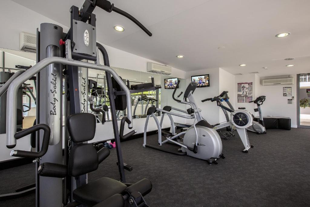Fitness centrum a/nebo fitness zařízení v ubytování Code Apartments