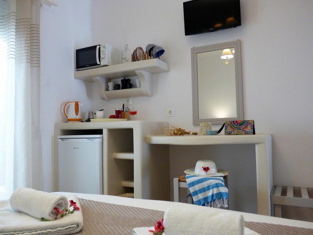 Kuchyň nebo kuchyňský kout v ubytování Tasoula Guest House