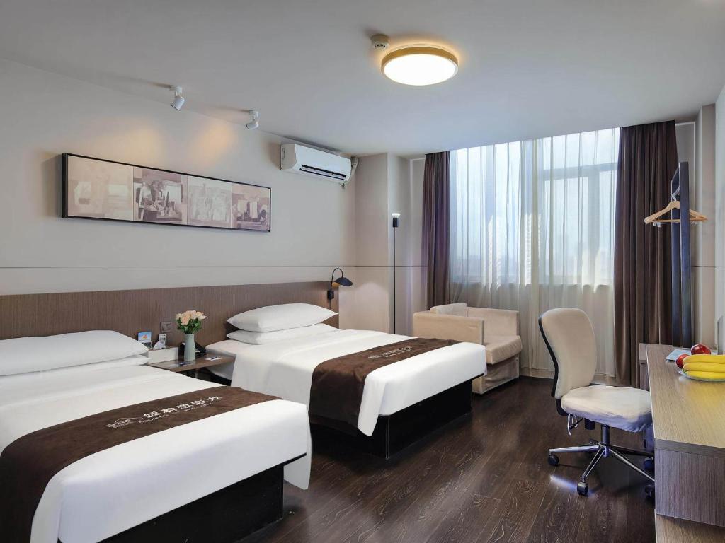 Kyriad Marvelous Hotel Wuxi Zhongshan Road Chong'an Temple - Nulldruck - Zweibettzimmer
