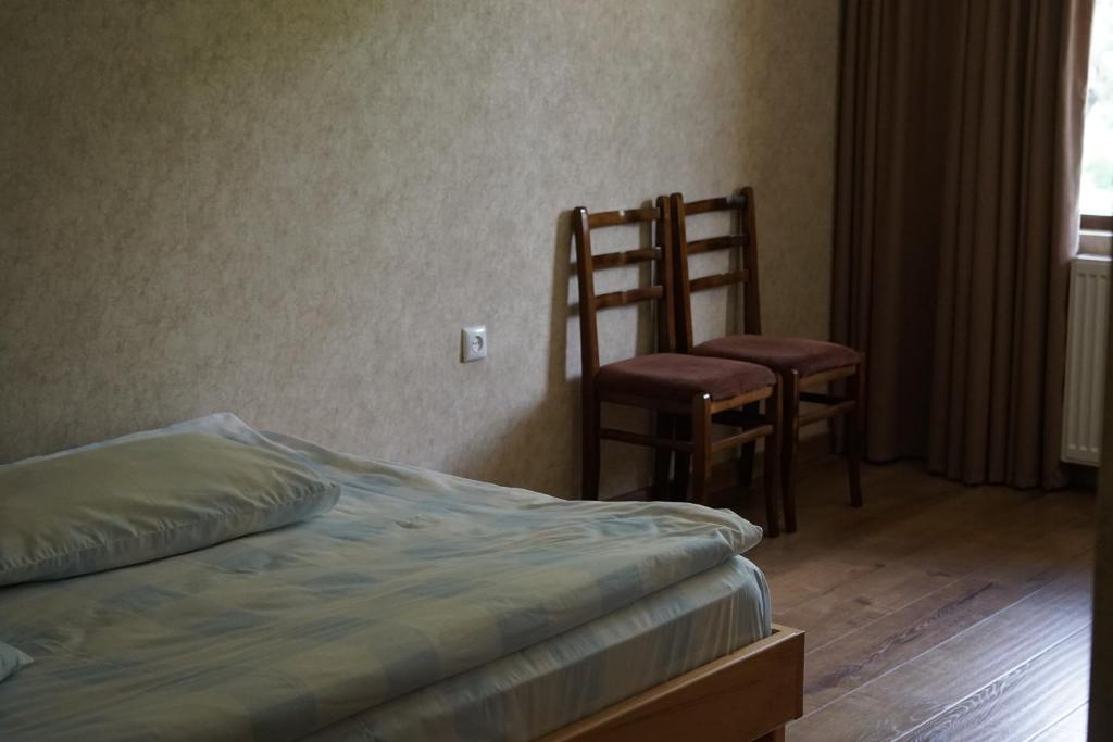 Postel nebo postele na pokoji v ubytování Mestia Panorama