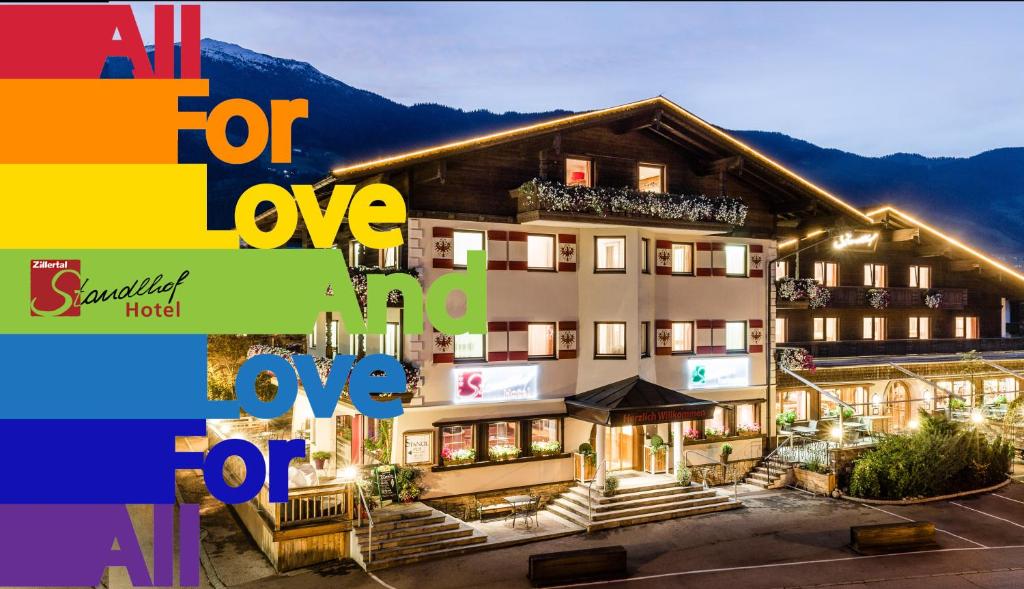 a magazine advertisement for a hotel with the words for love or not at Hotel Standlhof Zillertal in Uderns