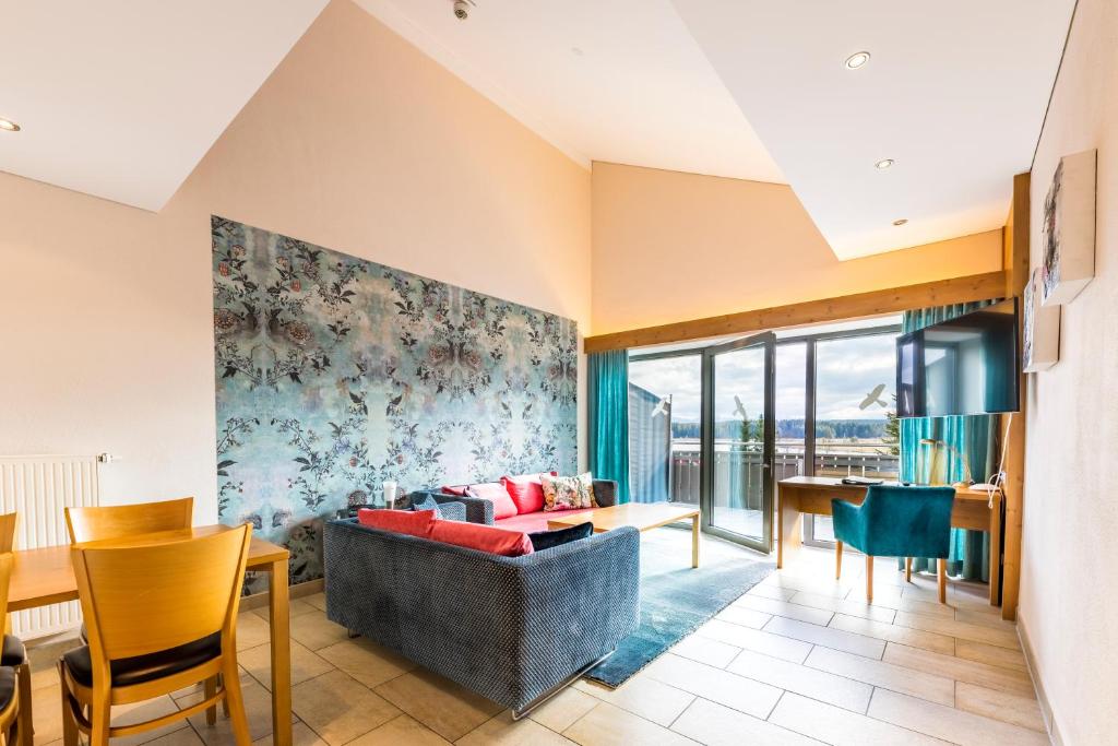 Posezení v ubytování Allgäu-Hotel-Elbsee