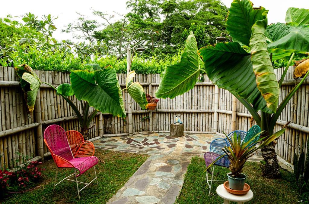 Zahrada ubytování Aguas Claras Bamboo Ecolodge