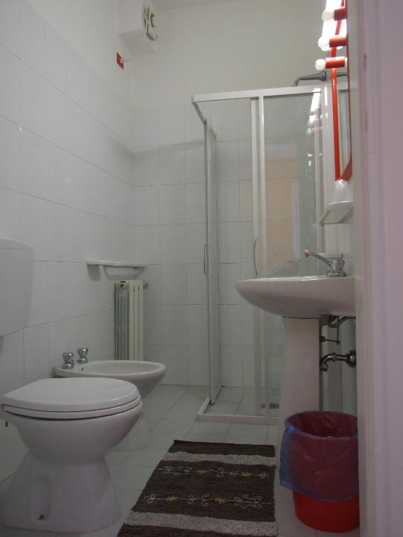 Koupelna v ubytování Hotel Derna