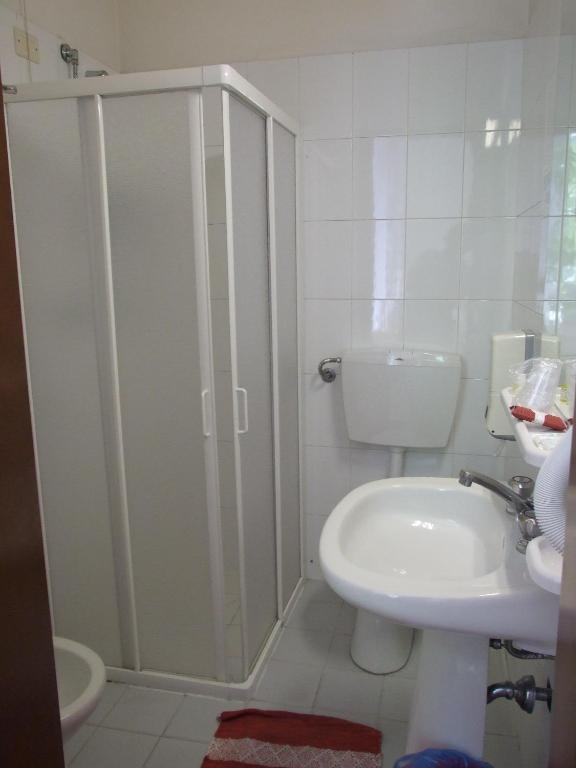 Koupelna v ubytování Hotel Derna