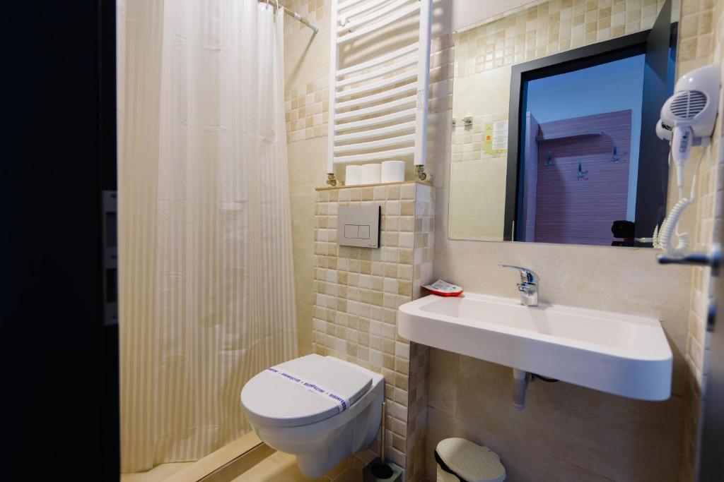 Koupelna v ubytování Hotel Parc