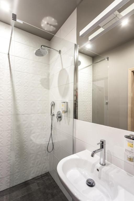 Koupelna v ubytování Hotel Zatoka