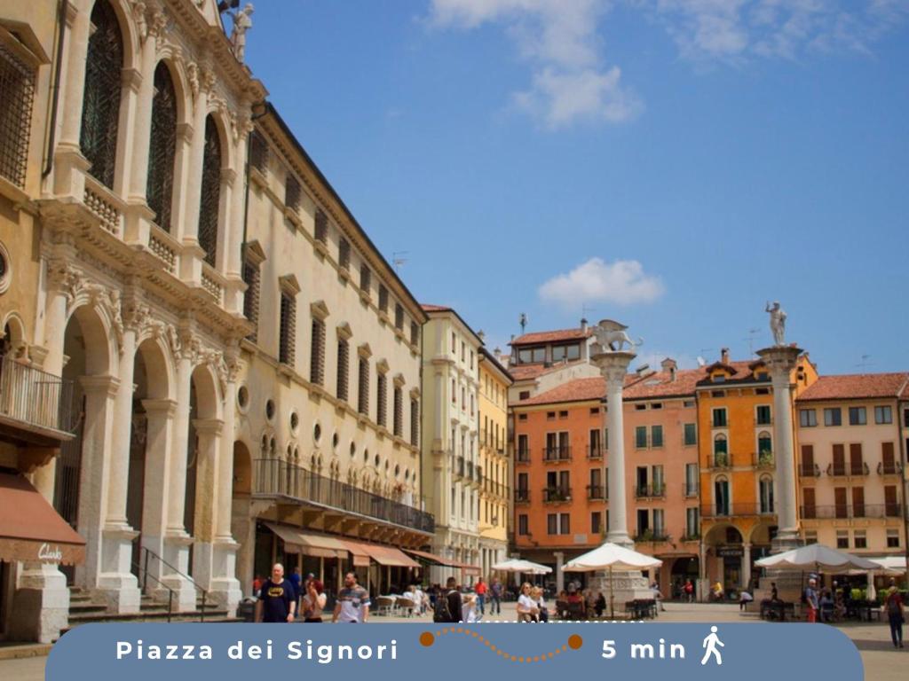 Nespecifikovaný výhled na destinaci Vicenza nebo výhled na město při pohledu z hostelu