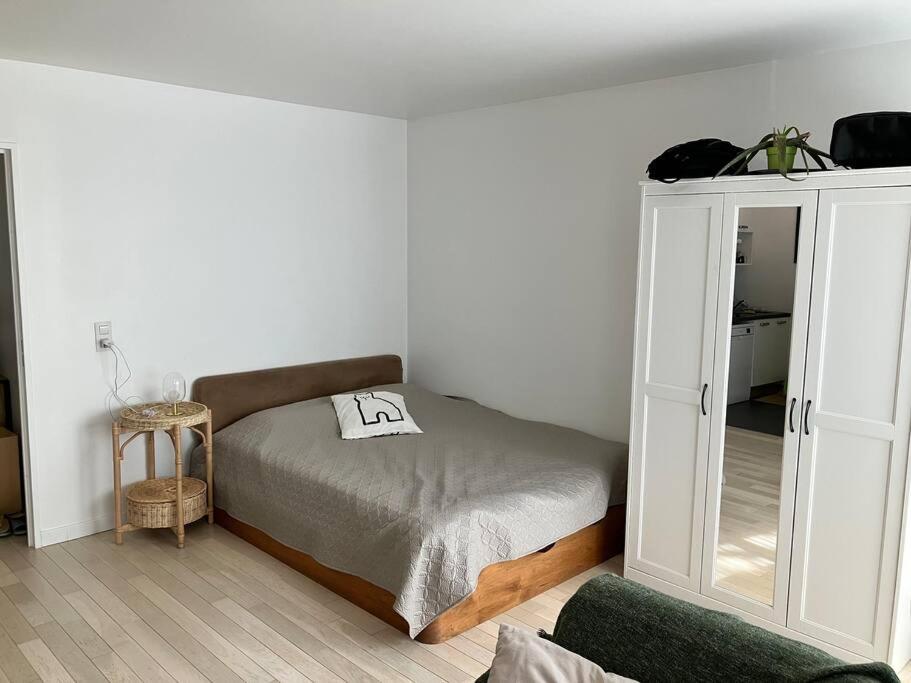 Een bed of bedden in een kamer bij Superbe appartement à Gentilly