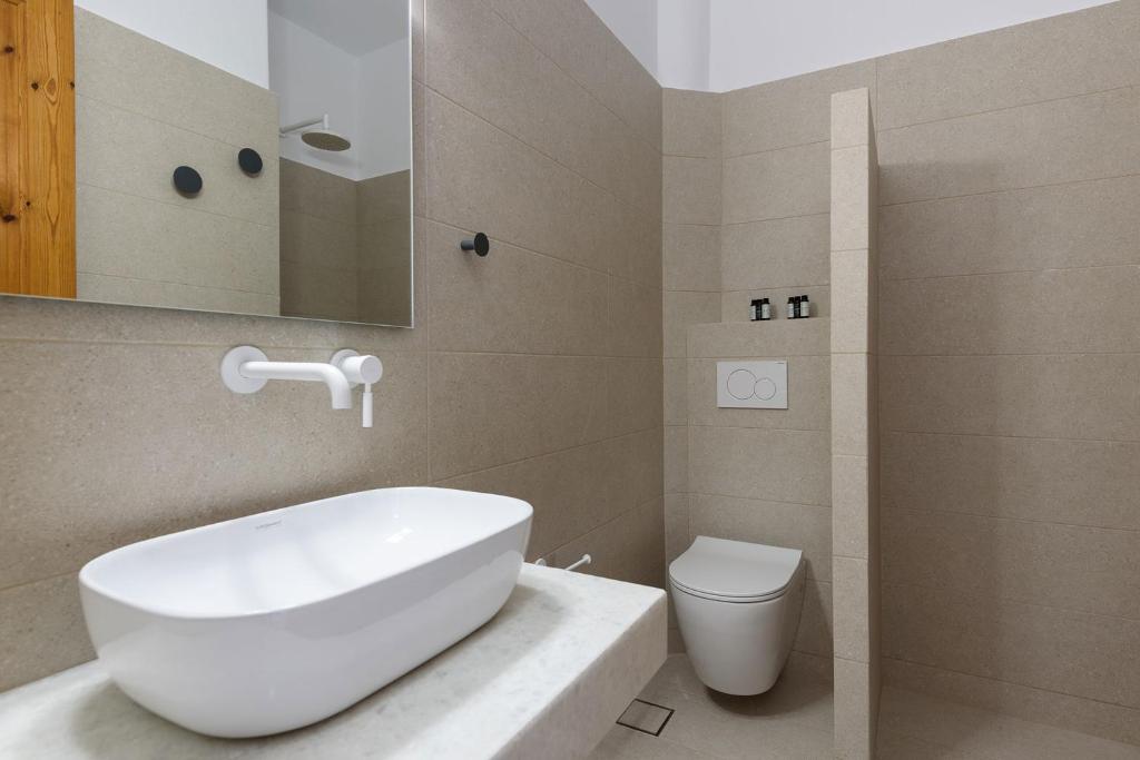 Koupelna v ubytování Hotel Bilia