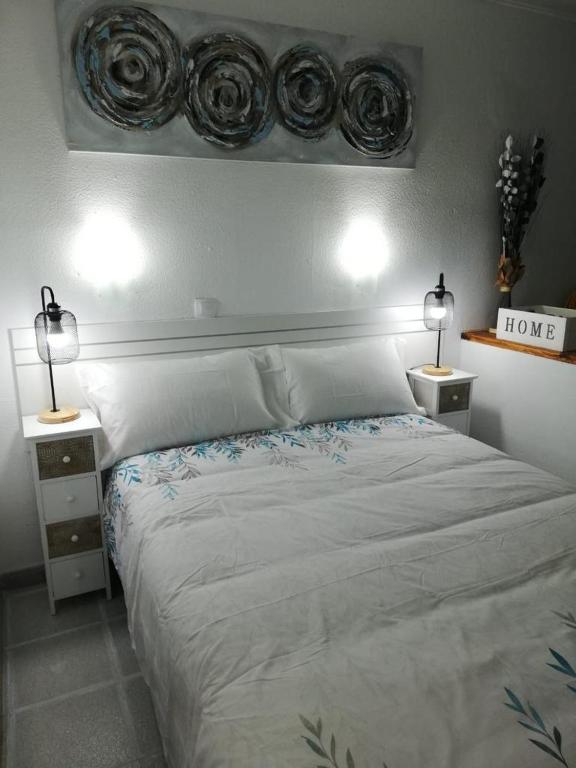 Postel nebo postele na pokoji v ubytování Danubio Studio Playa del Inglés