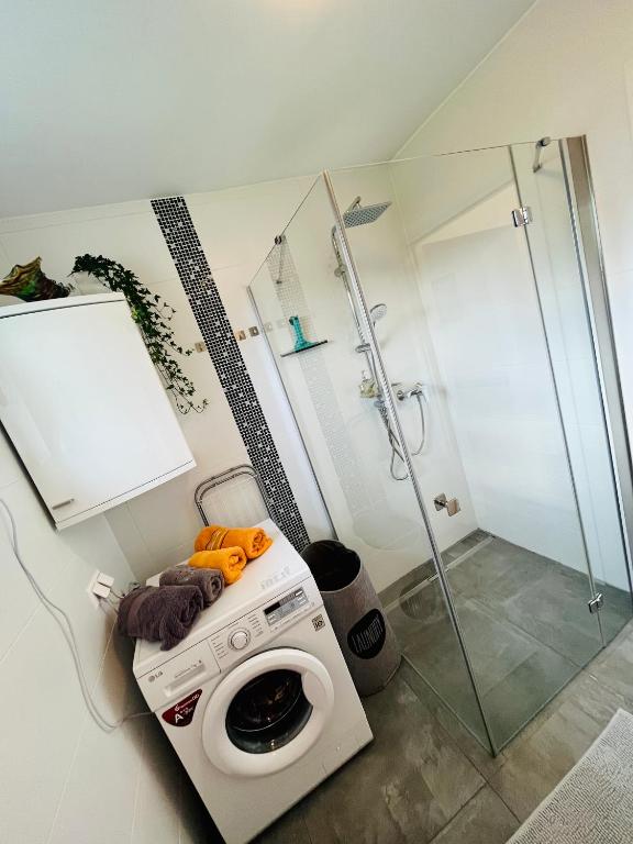 Koupelna v ubytování Ferienhaus Sausalblick
