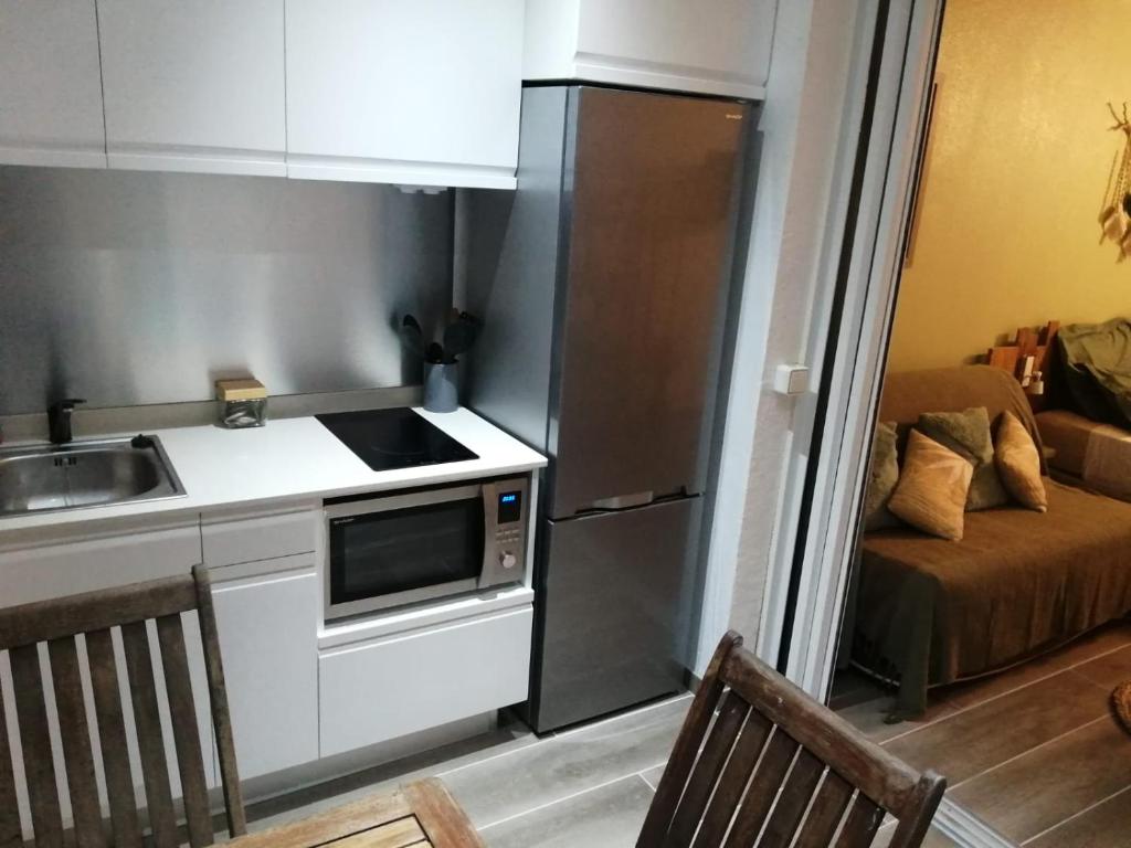 Kuchyň nebo kuchyňský kout v ubytování Caraïbe Diamond Studio