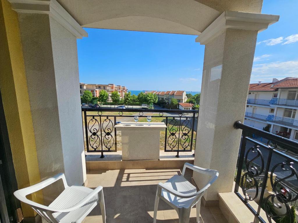 Balkón nebo terasa v ubytování Sea View apartment, Morsky Bryag