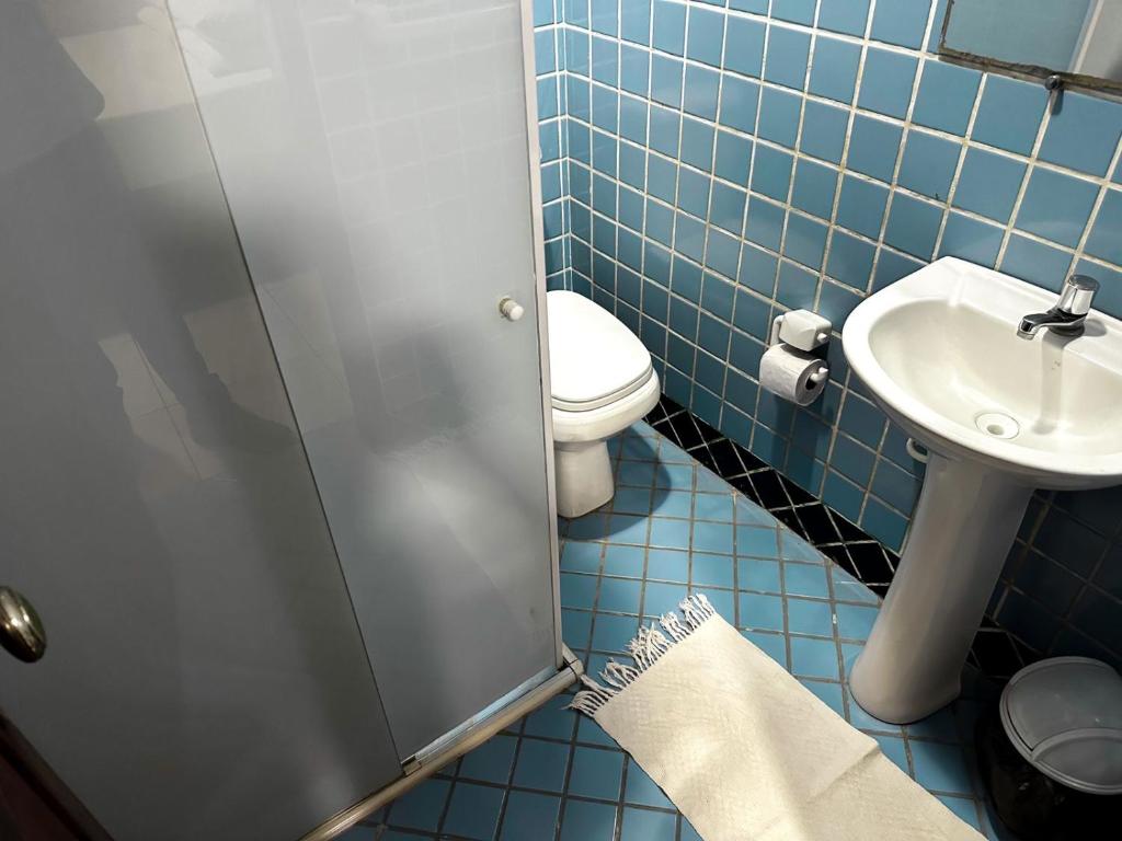Koupelna v ubytování Pousada Alternativa