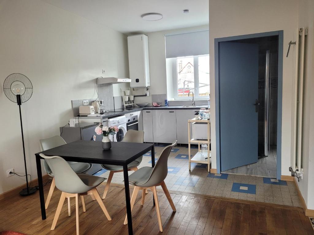 Kuchyň nebo kuchyňský kout v ubytování Appartements CDG JOIGNY