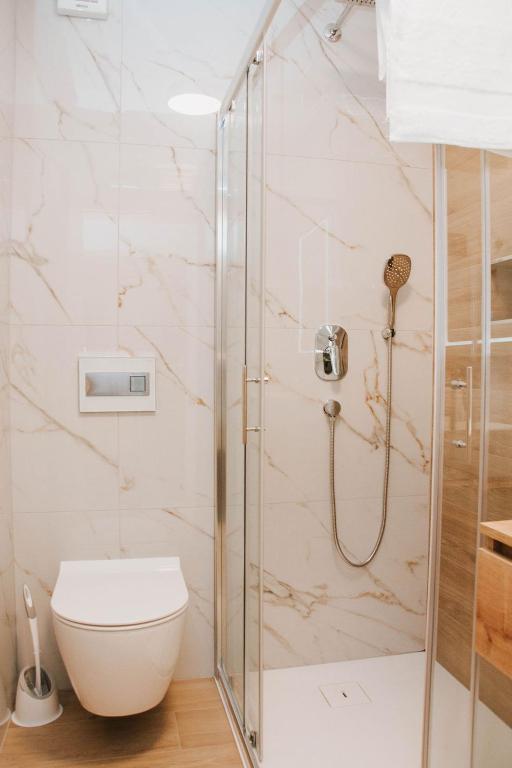 Koupelna v ubytování Apartmaji URŠIČ