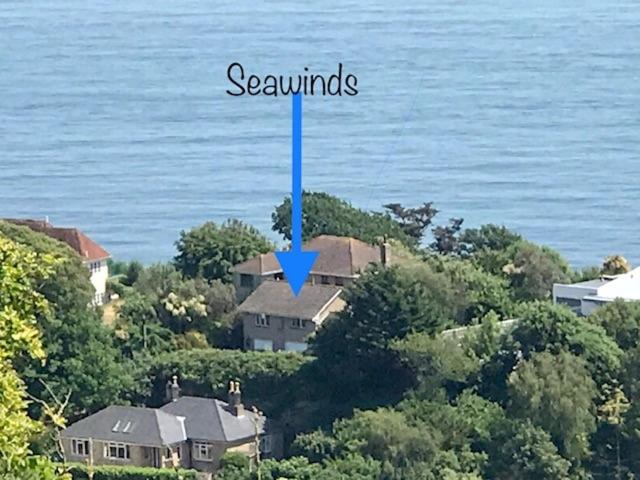a house with a blue arrow that says seyards at Seawinds in Ventnor