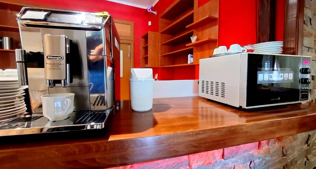 Kuchyň nebo kuchyňský kout v ubytování Vila Fenix B&B