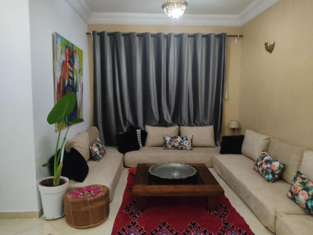 Posezení v ubytování Moderne appartement