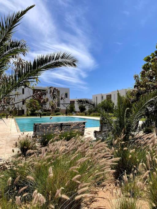 Bassein majutusasutuses Luxurious Golf & Sea View Beach Apartment with Pool Access - Tamourrit, Taghazout Bay või selle lähedal