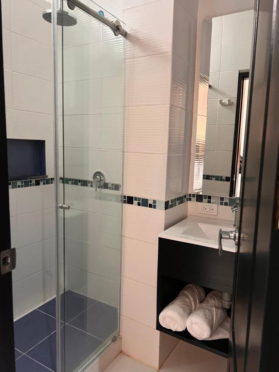 Koupelna v ubytování Hotel Zuriel Boutique
