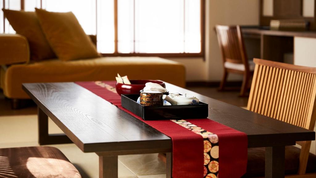 Posezení v ubytování Tamaya Ryokan