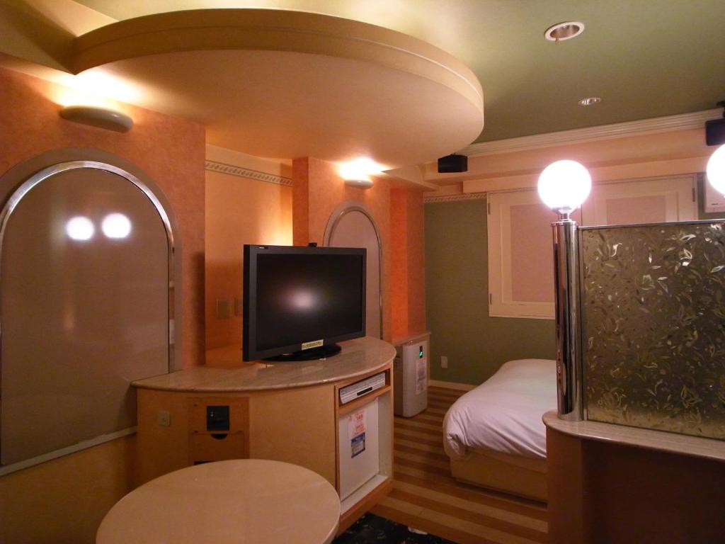 TV a/nebo společenská místnost v ubytování HOTEL K VILLAGE