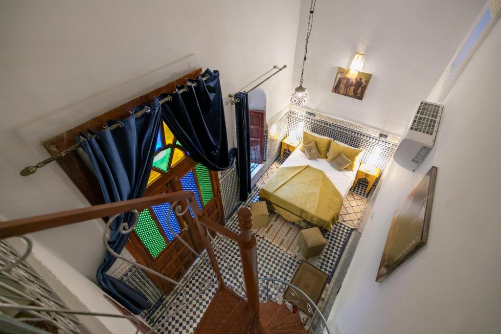 Postel nebo postele na pokoji v ubytování Riad Tarab Fes