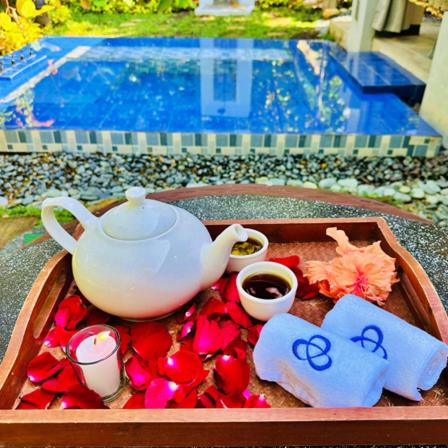 Bazén v ubytování Shanti Wellness Sanctuary nebo v jeho okolí